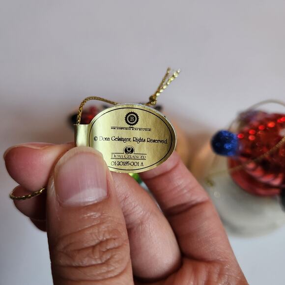 Bradford Exchange Dona Gelsinger The Warmth of Christmas Snowmen Light Ornaments - Picture 4 of 7